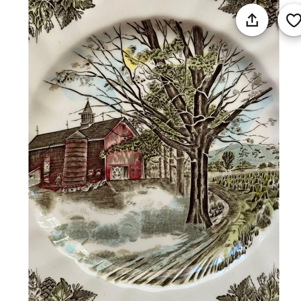 Friendly Village, 10 1/2 in. Plate, By Johnson Brothers (Autumn Mist) - Picture 5 of 6